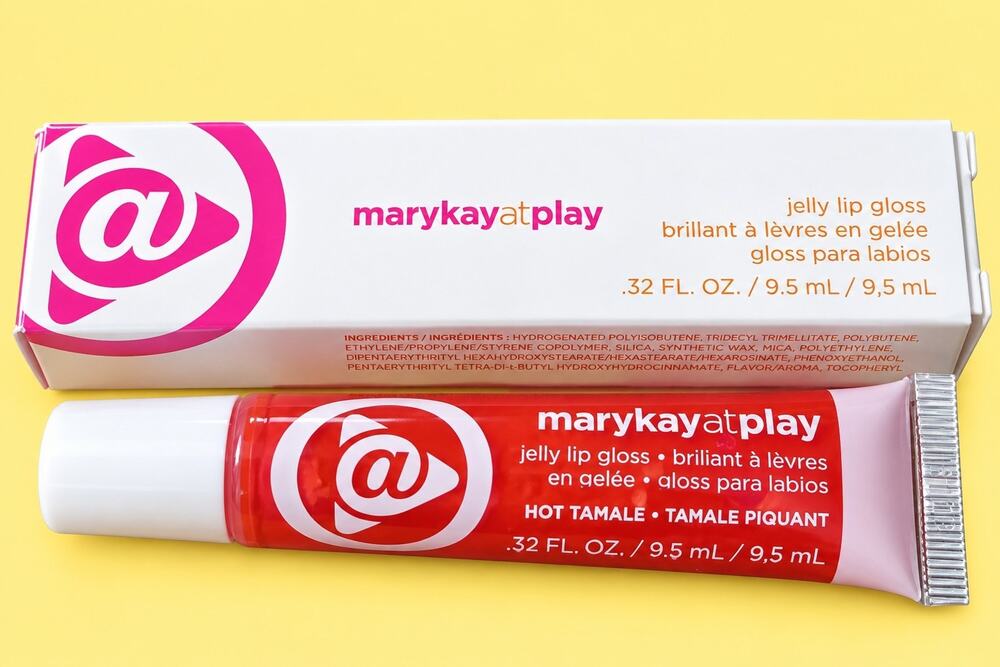 Mary Kay At Play Jelly Lip Gloss .32 fl oz ~ HOT TAMALE ~ 062087 New in Box 🥰
